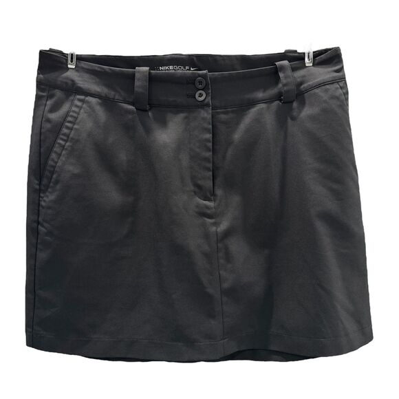 Nike Golf, Dri-Fit Black Golf Skirt, Skort Lined, Front and Back Pockets Size 10 - Picture 1 of 8